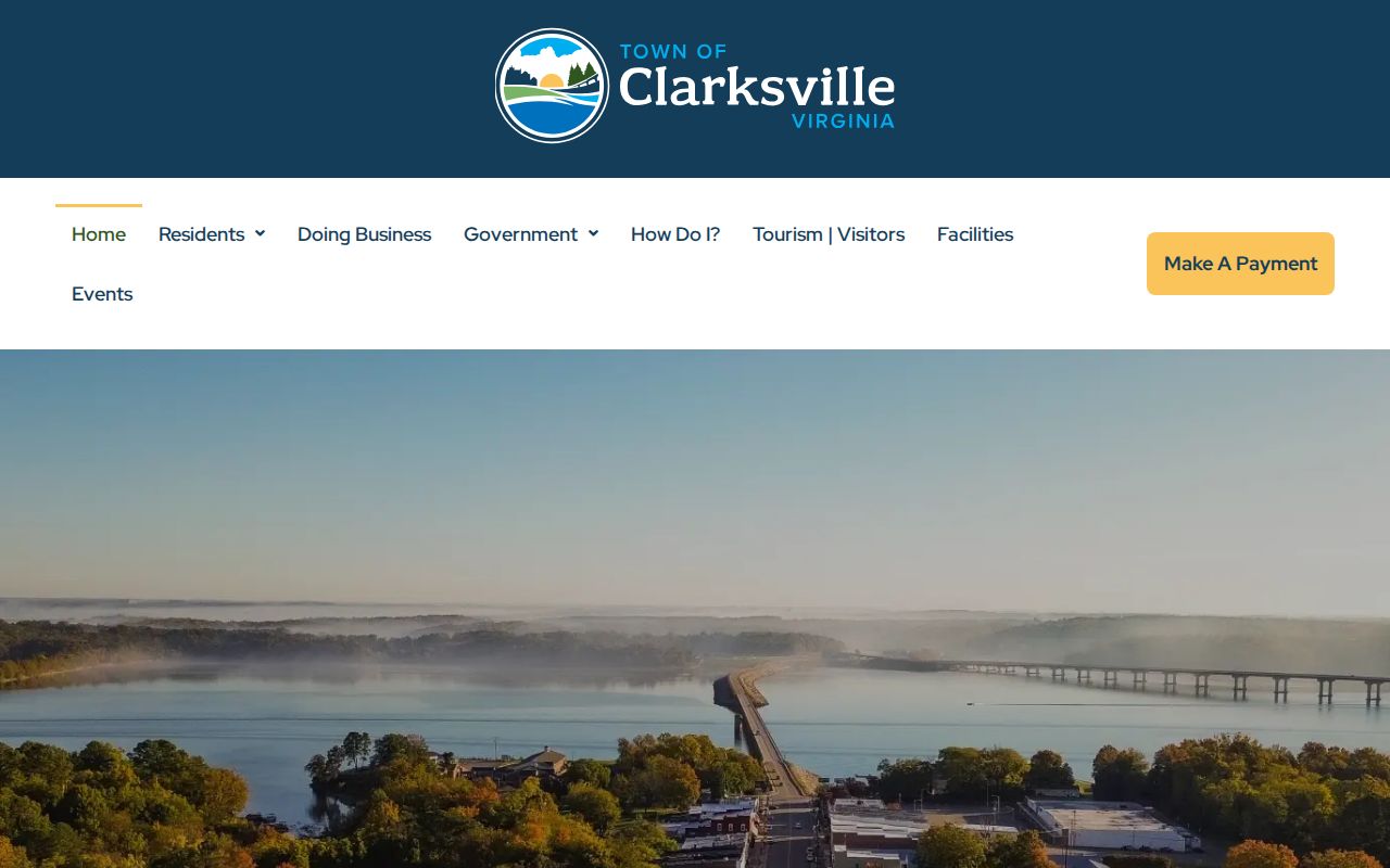 Official Clarksville town homepage and government contact gateway