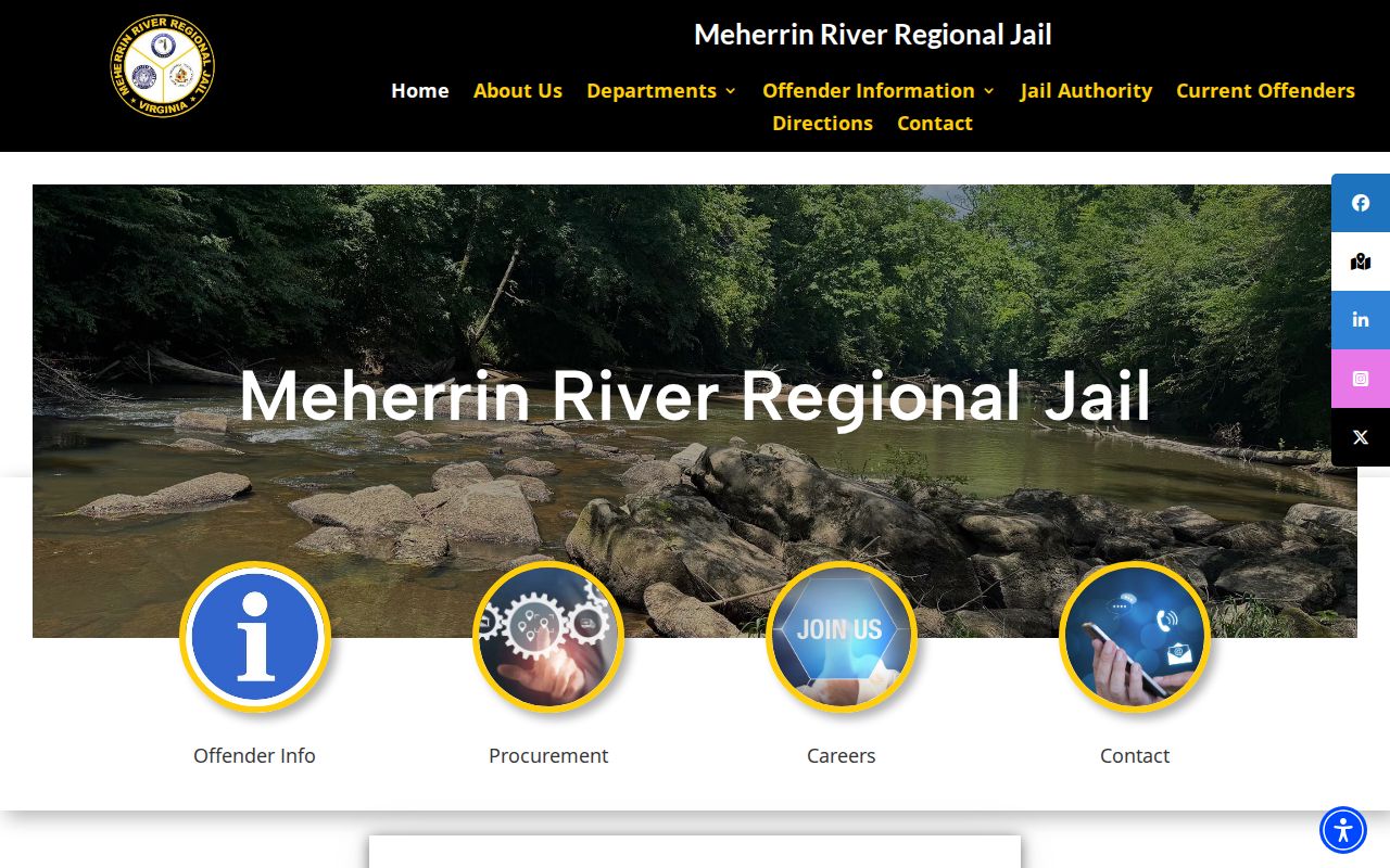 Meherrin River Regional Jail for Mecklenburg County arrest bookings