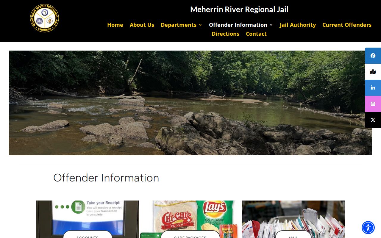 MRRJ offender information for Mecklenburg County arrest custody
