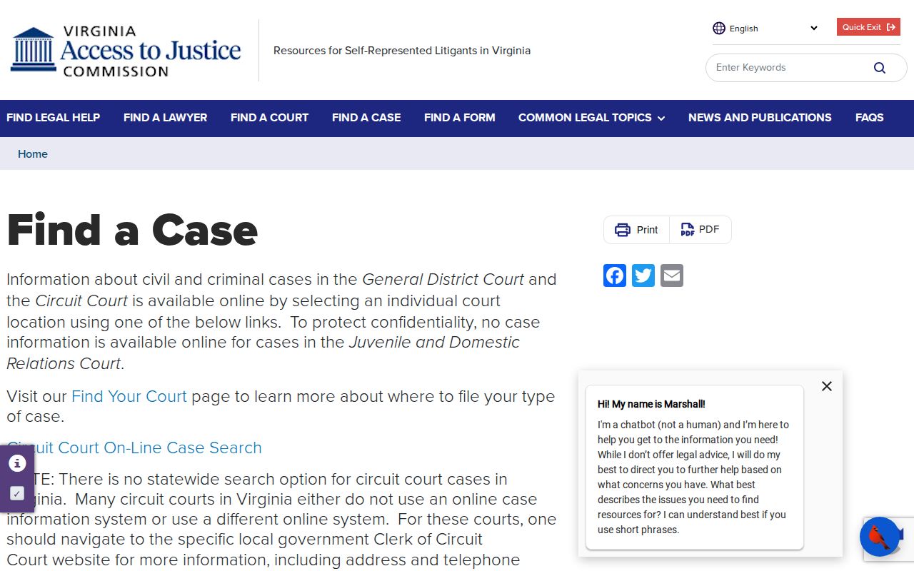 Official instructions for finding Mecklenburg County court case records