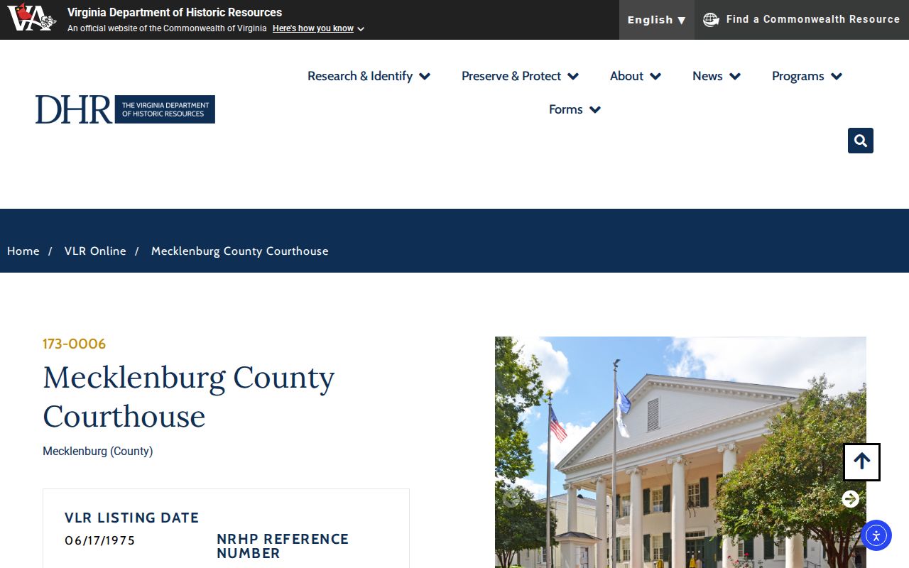 Mecklenburg County criminal records courthouse in Boydton