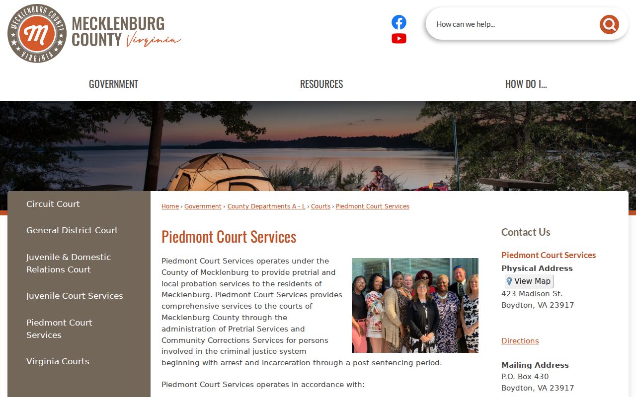 Piedmont Court Services Mecklenburg County supervision records page