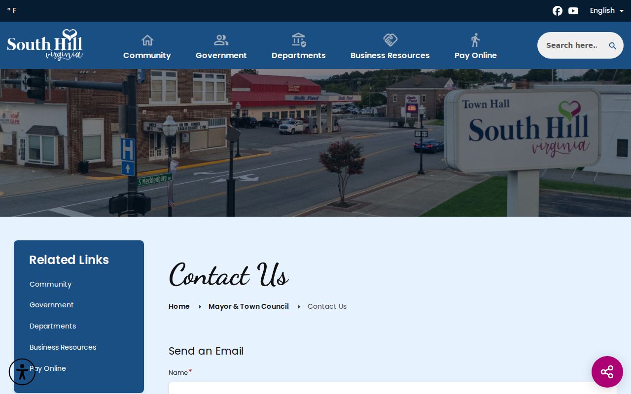 Official South Hill general contact form